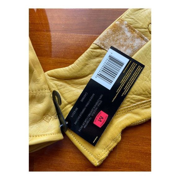 Terra Cowhide Leather Work Gloves Tan NWT Sz M - Picture 3 of 13